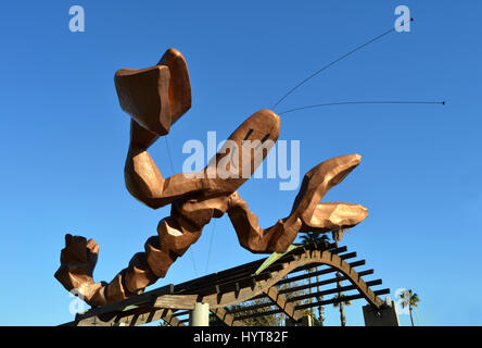 La Gamba-Denkmal in Port Vell, Barcelona - Spanien Stockfoto