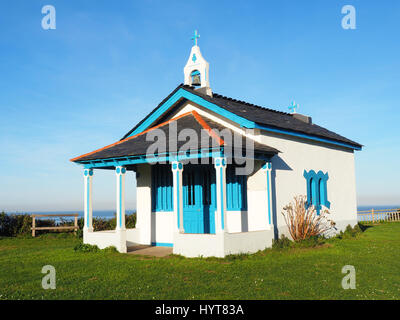 Ansicht der Einsiedelei La Regalina in Cadavedo, Asturien - Spanien Stockfoto