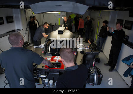 Monza, Italien - 1. April 2017: Enso Clm P1/01 - Nismo von Bykolles Racing Team, angetrieben von R. Kubica und O. Webb in der FIA World Endurance Champion Stockfoto