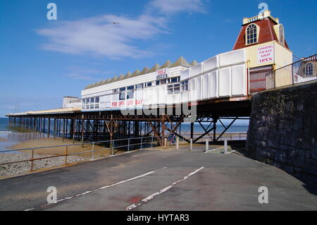 Colwyn Bay Pier, Nordwales, Stockfoto