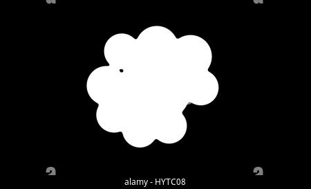 Bildung von flüssigem Ringen für den Übergang, high-Definition CGI Bewegung Hintergründe ideal für die Bearbeitung, ideal für Luma keying und Maskierung Stockfoto