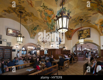 Restaurant, Hofbräuhaus am Platzl, München, obere Bayern, Bayern, Deutschland Stockfoto