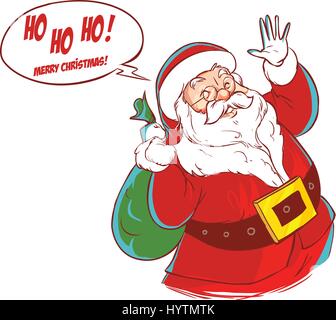 Vektor-Illustration von Santa Claus Cartoon Charakter Stock Vektor
