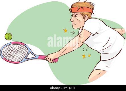Vektor-Illustration von Tennis-Ellenbogen Stock Vektor