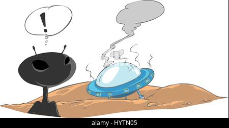 Vektor-Illustration von einem ufo Stock Vektor
