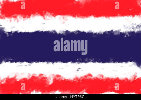 Ölgemälde Grunge bewirkt Außenillustration Thailand Flagge Stockfoto