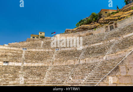 Details des römischen Theaters in Amman - Jordanien Stockfoto
