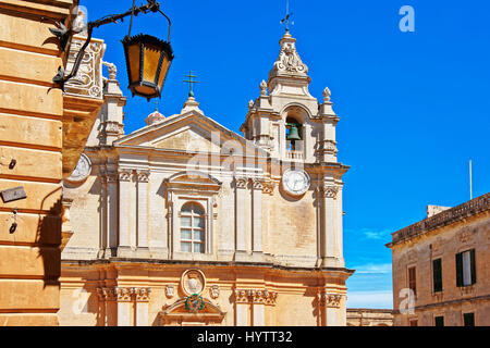 St-Paul-Kathedrale in Mdina, Malta Insel Stockfoto