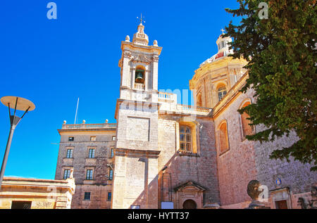 St-Paul-Kathedrale von Mdina Malta Insel Stockfoto