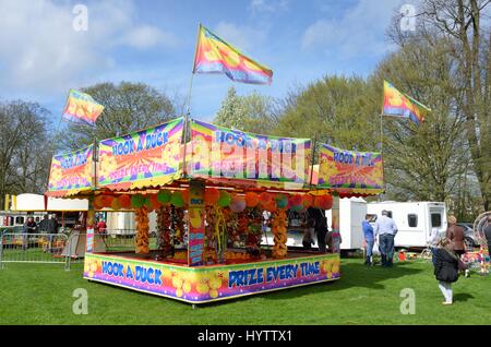 Colchester United Kingdom -1 April 2017: Kirmes stall für Haken eine Ente Stockfoto