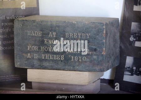 Ausstellung in Carters Haus in Luxor Stockfoto