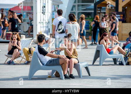 VALENCIA, Spanien - JUN 10: Menschen am Festival de Les Arts am 10. Juni 2016 in Valencia, Spanien. Stockfoto