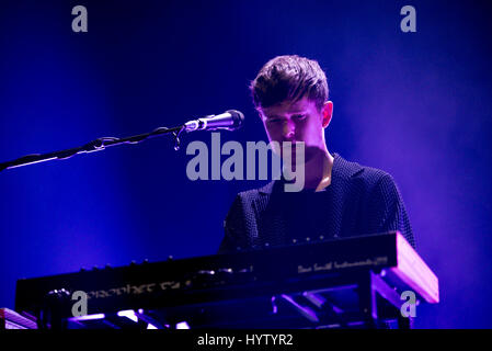 BARCELONA - JUN 17: James Blake (Band) führen im Konzert beim Sonar Festival am 17. Juni 2016 in Barcelona, Spanien. Stockfoto