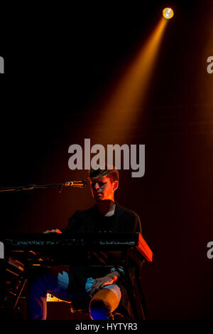 BARCELONA - JUN 17: James Blake (Band) führen im Konzert beim Sonar Festival am 17. Juni 2016 in Barcelona, Spanien. Stockfoto