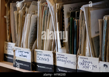 Innen Scrivener Buchladen in Buxton, Derbyshire Stockfoto