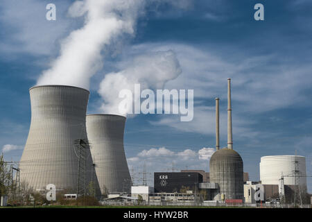 Atomkraftwerk Grundremmingen, Schwaben, Bayern, AKW, Atom, Atomkraftwerk, Stockfoto