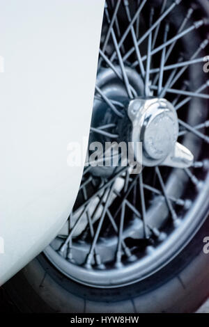 Close-up Vintage Sammler-Autoreifen Stockfoto