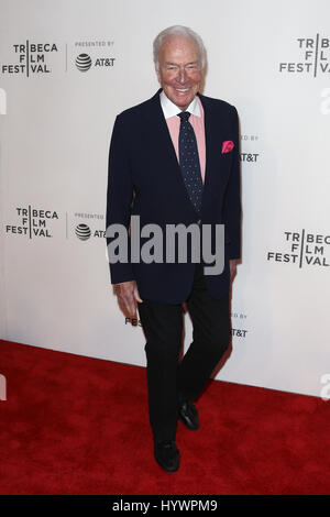 New York, USA. 26. April 2017. Christopher Plummer besucht "Die Ausnahme" Vorführung beim BMCC bei PAC während des 2017 Tribeca Film Festival am 26. April 2017 in New York, USA. Bildnachweis: AKPhoto/Alamy Live-Nachrichten Stockfoto