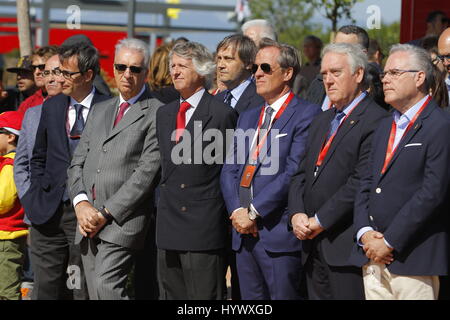 Tarragona, Spanien. 6. April 2017. Einweihung des Ferrari-Land in Port Aventura Welt, Tarragona Donnerstag, 6. April 2017. Bildnachweis: Gtres Información Más lokalen auf line,S.L./Alamand Live News Stockfoto