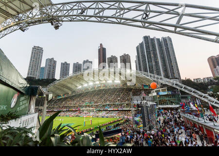 Hong Kong. 7. April 2017. Aktion während der HASBC/Cathay Pacific Hong Kong Sevens, 2017. Hong Kong Stadium, So Kon Po, Credit: Mike Gurken/Alamy Live-Nachrichten Stockfoto