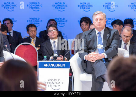 Buenos Aires, Argentinien. 7. April 2017.  Juan JosŽ Aranguren während des Weltwirtschaftsforums 2017 auf Lateinamerika 2017 Kredit: Maximiliano Javier Ramos/ZUMA Draht/Alamy Live-Nachrichten Stockfoto