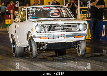 Sydney, Australien 7. April 2017: Sydney Jamboree Drag Racing Event - im Bild ist die Qualifikationsrunden der Sitzung. -Die Veranstaltung statt findet am Sydney Dragway über die 7. & 8. April. Bildnachweis: Mjmediabox / Alamy Live News Stockfoto