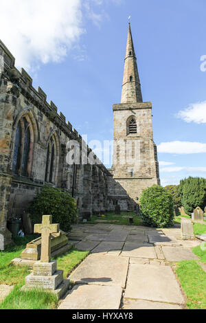 St. Mary Church ist eine anglikanische Pfarrkirche in das Dorf von Newbold Astbury, Cheshire, England, UK Stockfoto