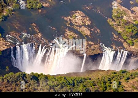 Afrika, Victoria Falls, am Sambesi zwischen Simbabwe und Sambia Stockfoto