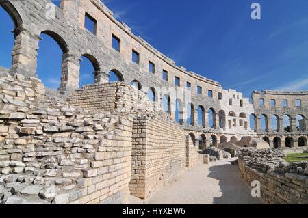 Kroatien, Pula, Pula Arena ist der Name der das Amphitheater befindet sich in Pula, Kroatien Stockfoto