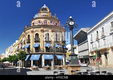 Gallo Azul Platz. Jerez De La Frontera, Provinz Cádiz, Andalusien, Spanien. Stockfoto