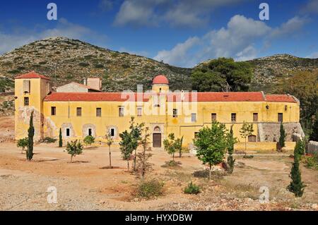 Gouverneto Kloster (Moni Gouvernetou), eines der ältesten Klöster auf Kreta, in Akrotiri Halbinsel, Präfektur Chania. Stockfoto