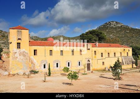 Gouverneto Kloster (Moni Gouvernetou), eines der ältesten Klöster auf Kreta, in Akrotiri Halbinsel, Präfektur Chania. Stockfoto