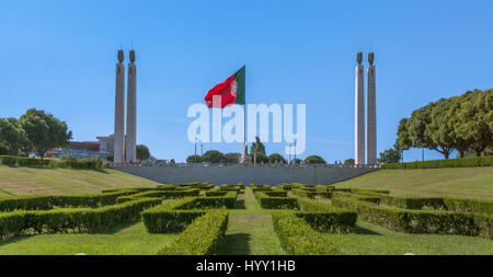 Miradouro Parque Eduardo VII, Lissabon, Portugal, Juni-28-2016 Stockfoto