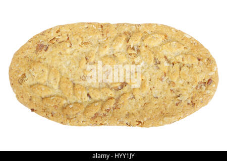 Ovale Cookie isoliert auf weißem Hintergrund Stockfoto
