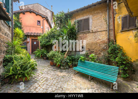 Landschaftliche Sehenswürdigkeit in Nemi, Provinz Rom, Latium Stockfoto