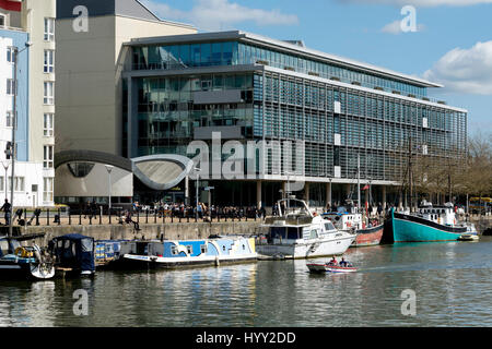 Die schwimmenden Hafen am Hannover Quay, Bristol, UK Stockfoto