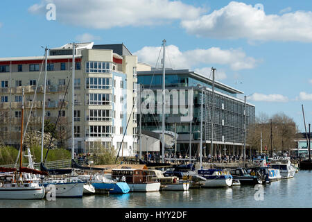 Die schwimmenden Hafen am Hannover Quay, Bristol, UK Stockfoto