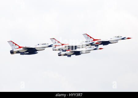USAF Thunderbirds erklingt in Melbourne Airshow 2017 Stockfoto