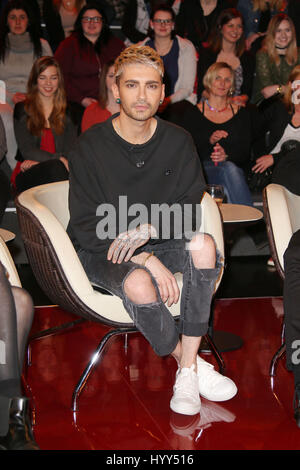 Markus Lanz Talkshow taping bei Studio Stahltwiete Featuring: Bill Kaulitz (Saenger) wo: Hamburg, Deutschland: 7. März 2017 Stockfoto