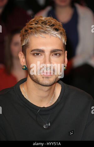 Markus Lanz Talkshow taping bei Studio Stahltwiete Featuring: Bill Kaulitz (Saenger) wo: Hamburg, Deutschland: 7. März 2017 Stockfoto