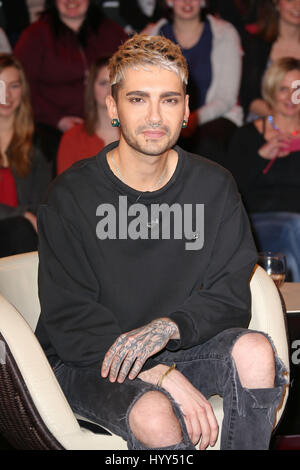 Markus Lanz Talkshow taping bei Studio Stahltwiete Featuring: Bill Kaulitz (Saenger) wo: Hamburg, Deutschland: 7. März 2017 Stockfoto