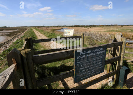 Allgemeine Ansichten Pagham Strand und Geschäfte auf der South Coast, West Sussex, UK. Stockfoto