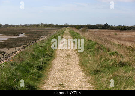 Allgemeine Ansichten Pagham Strand und Geschäfte auf der South Coast, West Sussex, UK. Stockfoto