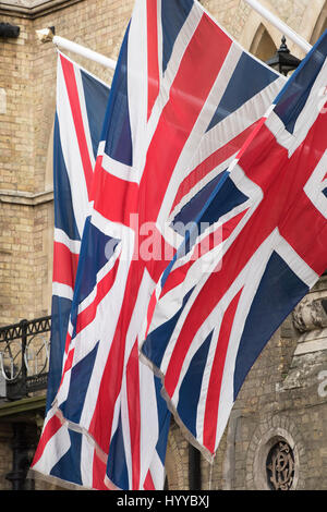 Union Jack-Flaggen. Oxford University Press; UK Stockfoto