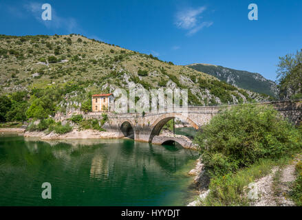 San Domenico See, Scanno, Abruzzen Stockfoto