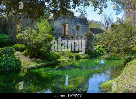 Ninfa Gärten, Provinz Latina, Region Latium Stockfoto