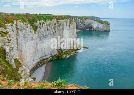 Die Klippen von Etretat, Alabaster Küste, Normandie, Frankreich Stockfoto