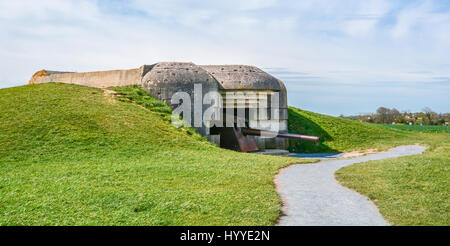 Longues Sur Mer Batterie, Normandie, Frankreich, Mai-08-2016 Stockfoto