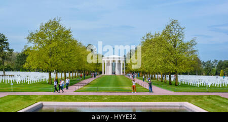 Normandie amerikanischen Soldatenfriedhof in Colleville-Sur-Mer, Frankreich, Mai-08-2016 Stockfoto