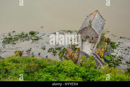 Malerische Aussicht im Monat Saint Michel, Normandie, Frankreich, Mai-04-2016 Stockfoto